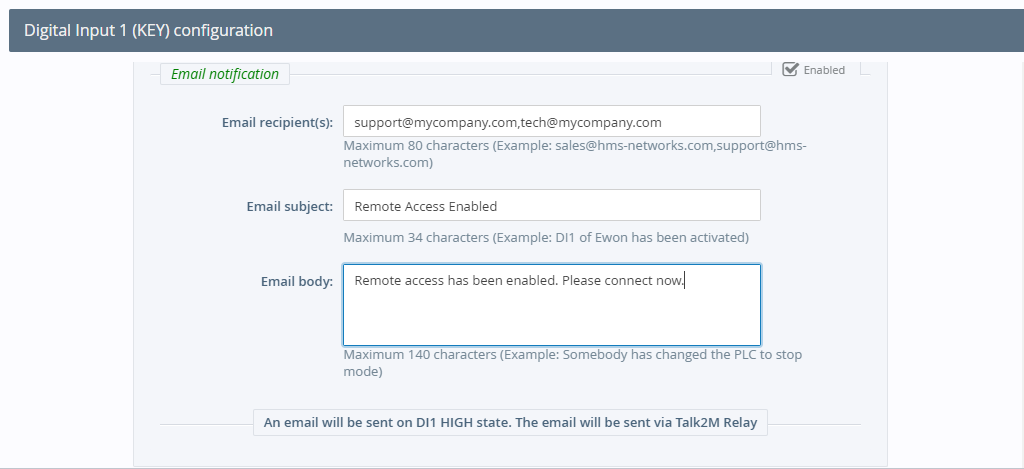 DI Wizard for email