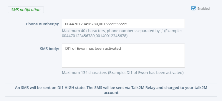 DI Wizard for sms