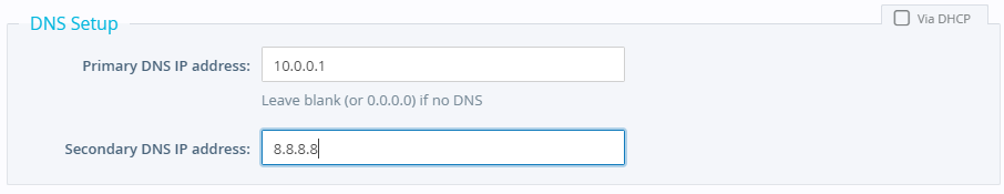 Connection Ethernet - DNS