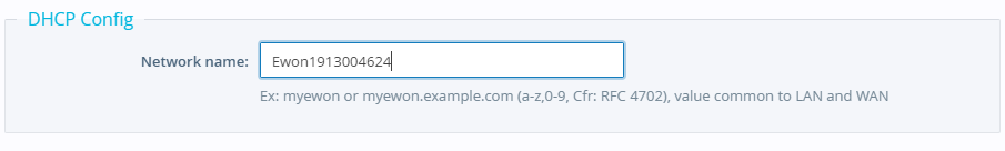 Connection Ethernet - DHCP