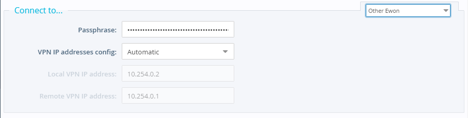 VPN Configuration - Other Ewon device