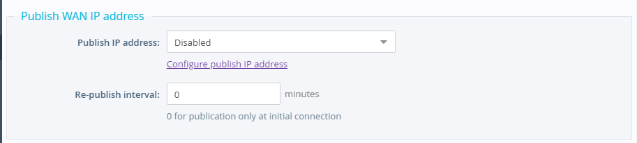 Publish IP Address