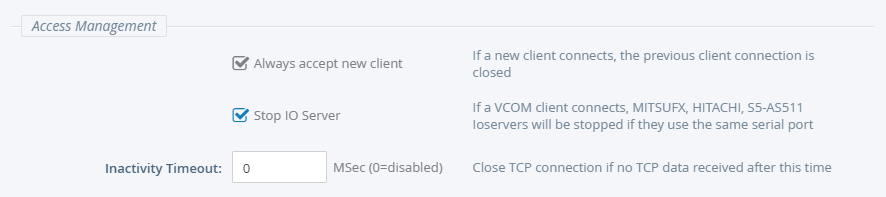 VCom for serial communication