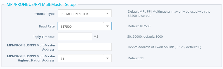 Gateway wizard for S7200