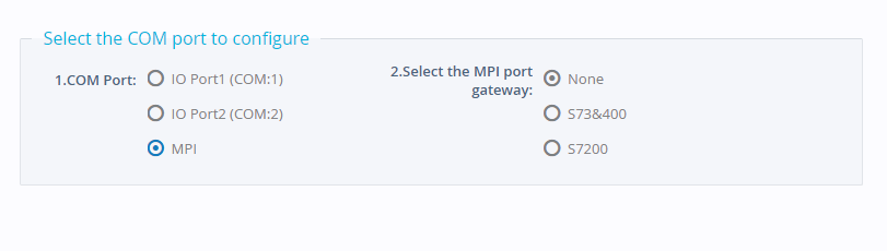 Gateway wizard - gateway selection