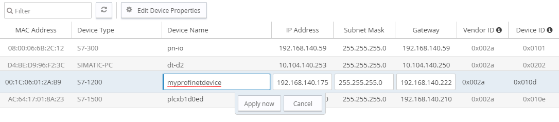 Profinet Explorer in the Ewon device