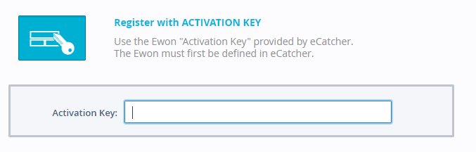 Talk2M registration method: Activation key